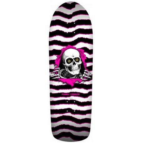 Powell Peralta OG Ripper Skateboard Deck White Pink 10"