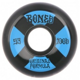 Roues Bones 100'S 53mm Black Og Formula V5 Sidecut