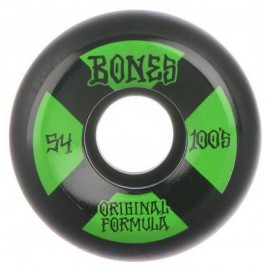 Bones 100'S 54mm Black Og Formula V5 Sidecut Skateboard Wheels