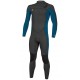 Junior O'neill Ninja Chest Zip 5/4mm Black Ultra Blue Dayglo Wetsuits