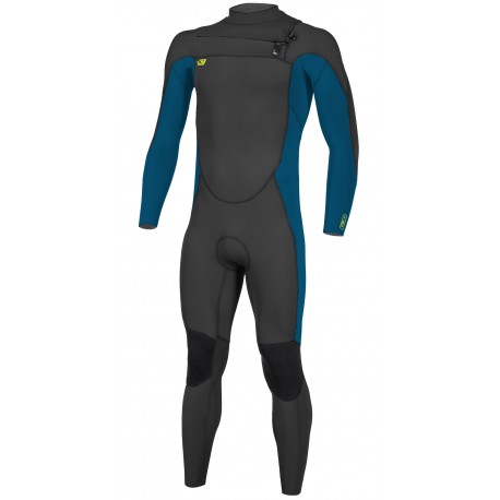 Junior O'neill Ninja Chest Zip 5/4mm Black Ultra Blue Dayglo Wetsuits