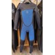 Junior O'neill Ninja Chest Zip 5/4mm Black Ultra Blue Dayglo Wetsuits