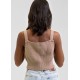 Haut Femme RHYTHM Lila Knitted Cropped Top Mocha