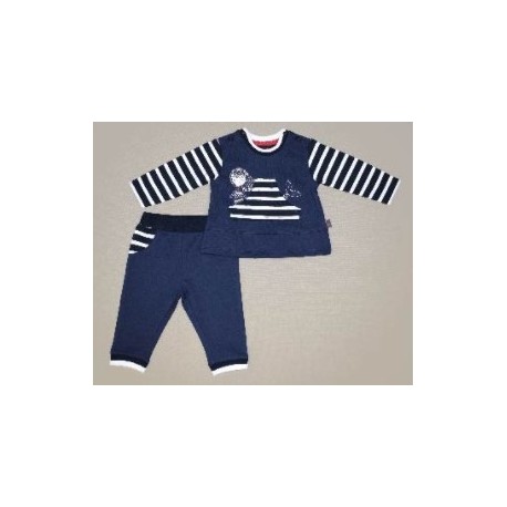 Girl's 2-piece outfit PAPYLOU Pennedepie Navy