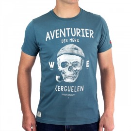 Men's Tee Shirt Stered Aventurier Des Mers Petrol