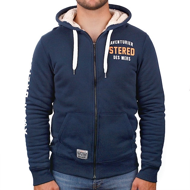 Pull à Capuche Homme S. Bermans For Dunnes Stores - Bleu Moyen Taille M, Occasion Très Bon État