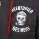 Sweat Homme STERED Zippée Aventurier Des Mers Anthracite