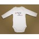 Long Sleeve Baby Bodysuit Papylou Mapa White