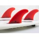 Ailerons FCSII Accelerator Neo Glass Medium Red Tri Fins