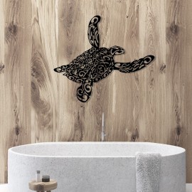 Décoration Murale en Métal Tortue M 60cm