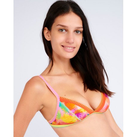 Haut de Maillot Bain BANANA MOON Taeko Sunshine Corail