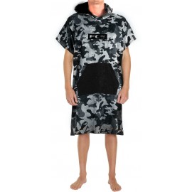 FCS Junior Towel Poncho Grey Black Camo