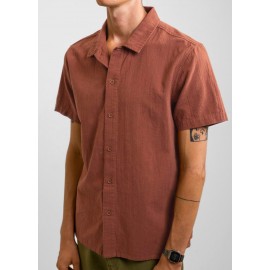 RHYTHM Classic Linen Baked Clay Shirt