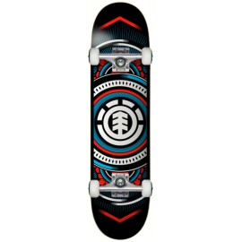 Complet Skateboard Element Hatched Red Blue 7.75"