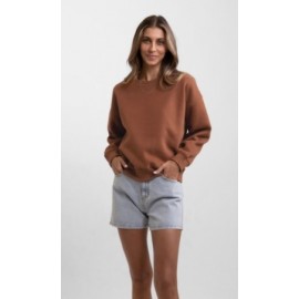 Women's Sweatshirt RHYTHM Classic Crew Neck Baked Clay