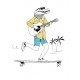 Men's T-Shirt OCEAN PARK Croco Skate Off White
