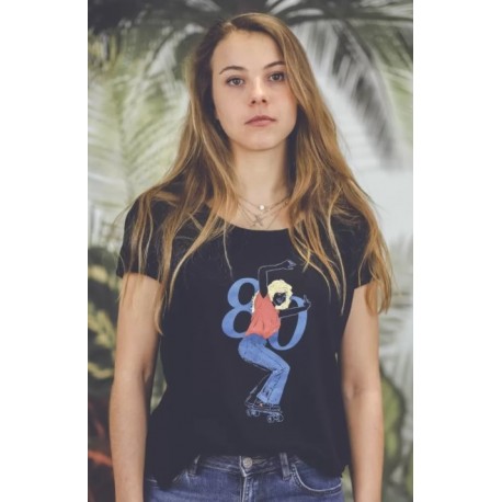 Tee Shirt Femme OCEAN PARK Skate Girl Black