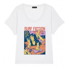 Women's Tee Shirt OCEAN PARK Surf Fiction White