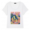 Tee Shirt Femme OCEAN PARK Surf Fiction Blanc
