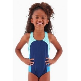 Junior One Piece Swimsuit TYR Solid Turquoise Blue Navy