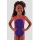 Junior One Piece Swimsuit TYR Solid Plum Red
