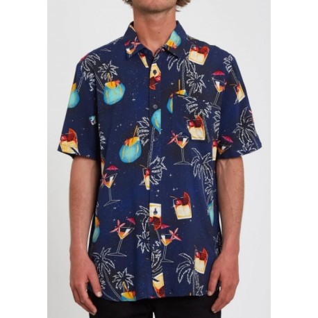 VOLCOM Men's Shirt Cosmic Vaca Blueprint