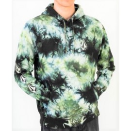 VOLCOM Men's Sweatshirt Iconic Stone Plus Lime Tie Dye