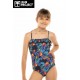 Maillot de bain 1 Piece Enfant SUN PROJECT Fleuri Bleu