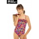 Children's 1-Piece Swimsuit SUN PROJECT Floral Pink