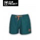 Boardshort Homme SUN PROJECT Vert Emeraude Cordon et Patch Rose fluo