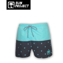 Boardshort Homme SUN PROJECT Tortue Turquoise