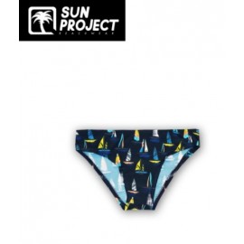 SUN PROJECT Children's Swim Brief Boat Blue