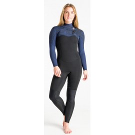 C-Skins Women Solace Front Zip 4/3mm Black Bluestone Tropical Cascade Blue Wetsuit
