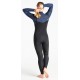 C-Skins Women Solace Front Zip 4/3mm Black Bluestone Tropical Cascade Blue Wetsuit