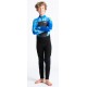 C-Skins Junior Legend Back Zip 4/3mm Black Blue Tie Dye Lime Wetsuit