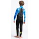 C-Skins Junior Legend Back Zip 4/3mm Black Blue Tie Dye Lime Wetsuit