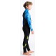 C-Skins Junior Legend Back Zip 4/3mm Black Blue Tie Dye Lime Wetsuit