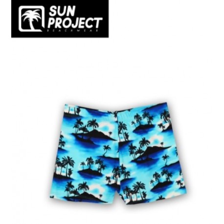 Children's Swim Boxer SUN PROJECT Island Blue