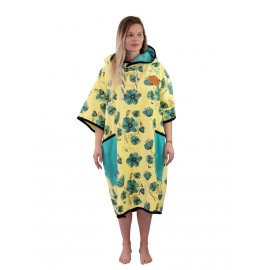 Poncho All-In T Femme Beach Crew Coquelicot Aqua