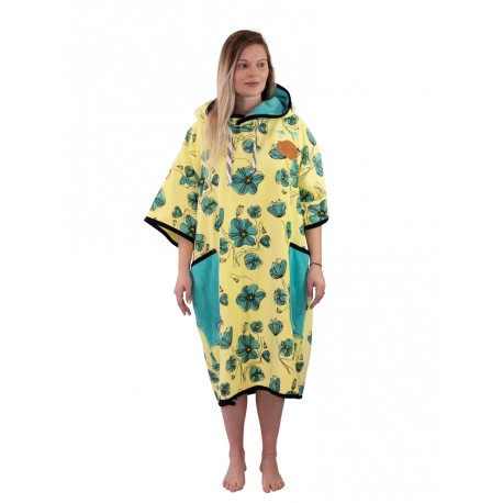 Poncho All-In T Femme Beach Crew Coquelicot Aqua