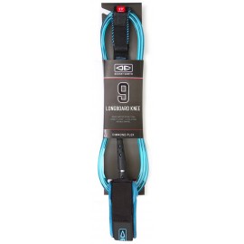 Leash Ocean & Earth Diamond Flex Longboard Knee 9' Blue