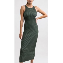 Dress RHYTHM Olina Knit Midi Dress Navy Green