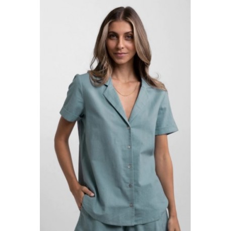 Chemise Femme RHYTHM Classic Sleeve Eucalyptus