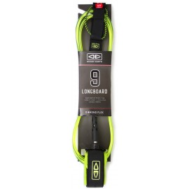 Leash Ocean & Earth Diamond Flex Longboard Cheville 9' Lime