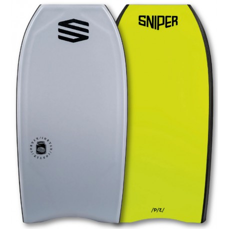 Bodyboard Sniper Cortex PE 44" Gunmetal Fluro Yellow