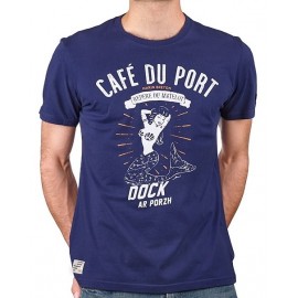 Tee Shirt Homme Stered Café Du Port Bleu Océan