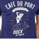 Men's Tee Shirt Stered Café Du Port Ocean Blue