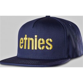 ETNIES Corp Snapback Cap Navy Yellow