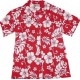 Woman Shirt ALOHA REPUBLIC Vahine Hibiscus Red