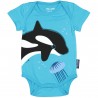 Body bébé Coq en Pâte Orque Bleu